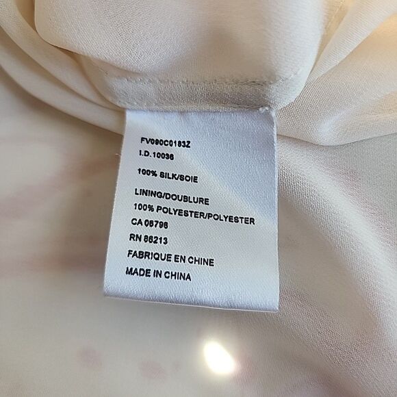 Tristan 100% Silk Dress Sheath Ruched Waist Sleeveless Paint Splatter Size M - Picture 6 of 6